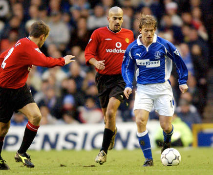 Jesper Blomqvist, Everton, Juan Sebastian Veron och Phil
