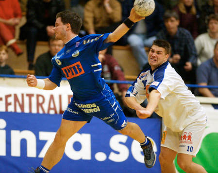 Roger Svensson, H43, skott mot mål