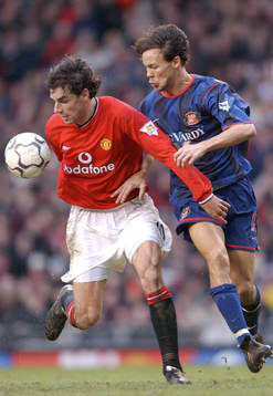 Joachim Björklund,  Sunderland och Ruud Van Nistelrooy,