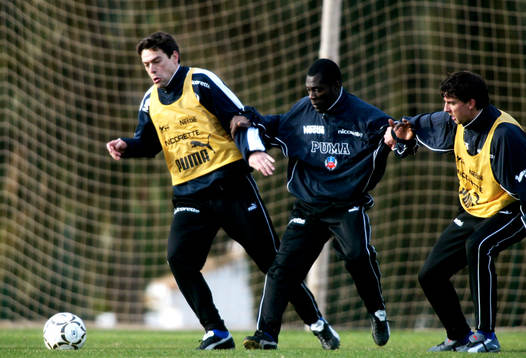 fr.v. Jozo Matovac, John Pelu och Mikael Gustavsson