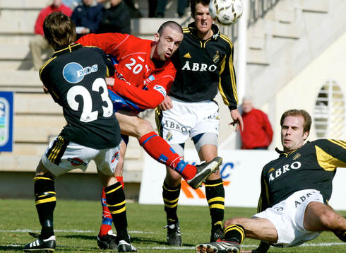 Fotboll La Manga, Helsingborgs IF - AIK . Rade Prica ensam