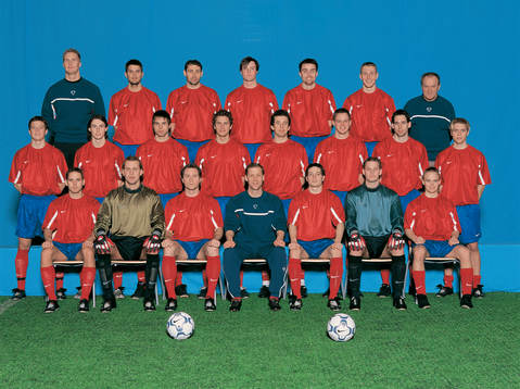  Bakre raden fr v; Jonas Almén, assisterande tränare, Mathias Johansson, Andreas Ottosson, Markus Jonsson, Christer Thor, Johan Mattsson, Kenth Axelsson.