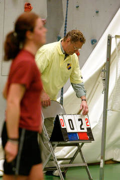 Badminton, SM för döva. Domare