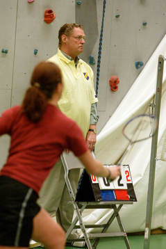 Badminton, SM för döva. Domare