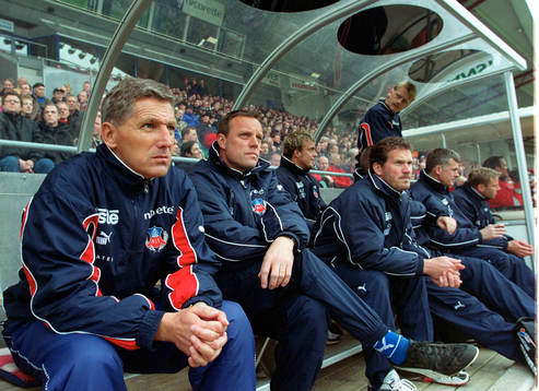 Sören Cratz, Hans Carell, tränare, Helsingborg. Bänk