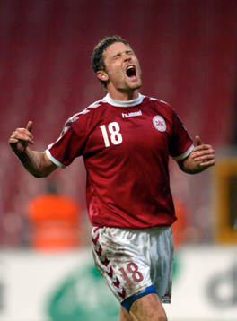 Fotboll, landskamp, Peter Madsen, Danmark 