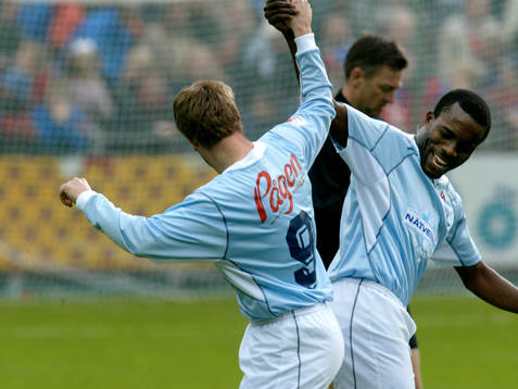 Målgest Niklas Skoog och Peter Ijeh