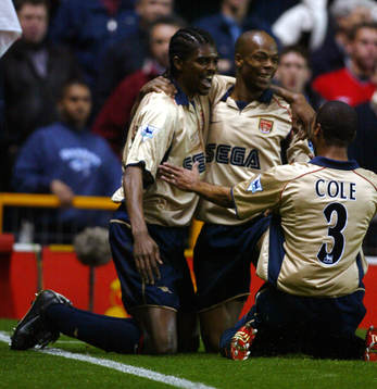 Fotboll, Engelsk , Premier League, Kanu, Sylvain Wiltord,