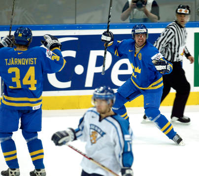  Thomas Rhodin, Sverige, jubel.