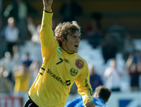 Johan Svensson, Mjällby, jublar, jubel