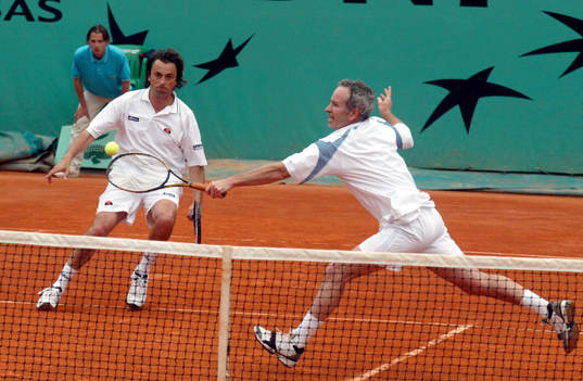 Tennis. Henri Leconte och John McEnroe
