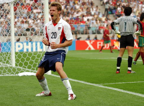  Brian McBride, USA jublar efter 3-0