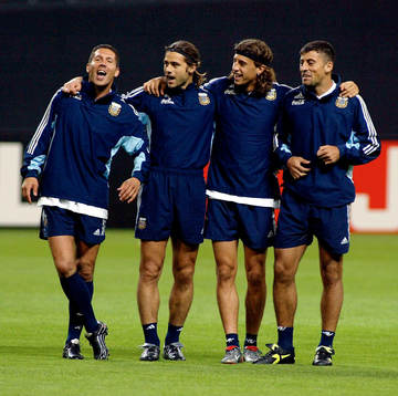   Diego Simeone , Matias Almeyda , Hernan Crespo och Walter Samuel, Argentina 