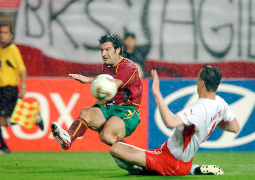  Luis Figo, Portugal och Tomasz Hajto, Polen 
