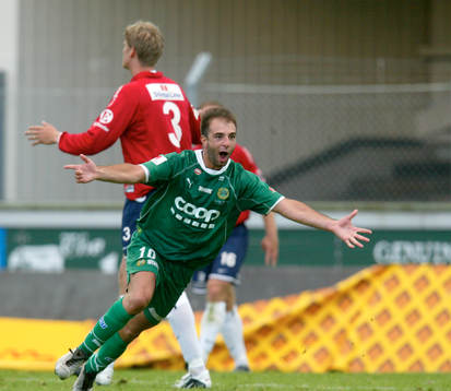  Kennedy Bakircioglü, Hammarby, segerjublar, Golden goal. Jubel.