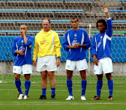 Roberto Carlos, Scolari, Rivaldo och Ronaldinho