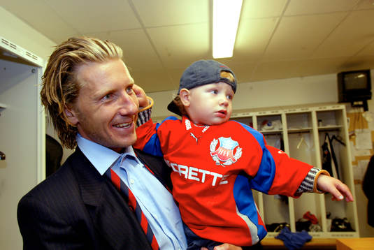 Jesper Jansson med son,  Helsingborgs IF