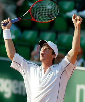 Båstad. Tennis. Magnus Norman jublar (jubel)