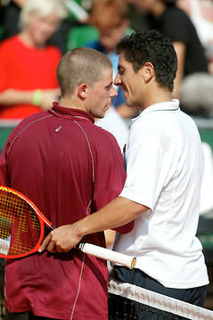 Båstad. Tennis. Andreas Vinciguerra och Guillermo Canas