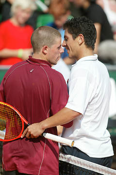 Båstad. Tennis. Andreas Vinciguerra och Guikllermo Cnas
