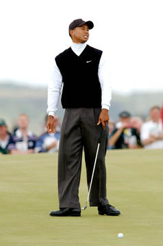 En besviken Tiger Woods