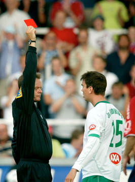 Johan Andersson, Hammarby, Utvisning