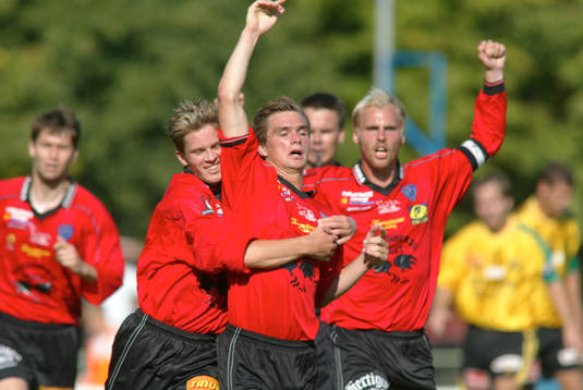  Patrik Lennartsson, Falkenberg, jubel.