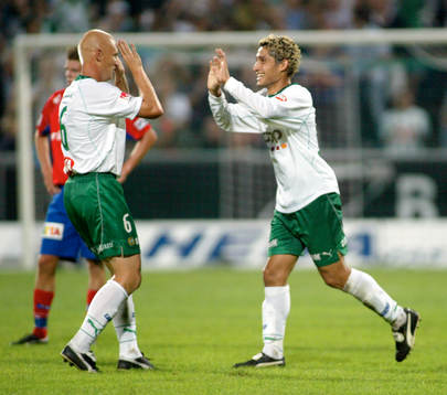 Christer Fursth och Pablo Pinones-Arce, Hammarby, jubel