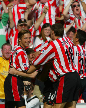 Fotboll, Engelsk, Premier League, Anders Svensson, jubel, Southampton 