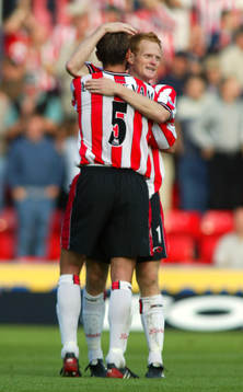  Claus Lundekvam och Michael Svensson, Southampton jubel, jublar