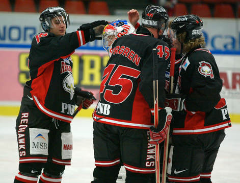 Franz Nielsen, Andreas Hadelöv, Mika Hannula. Jubel