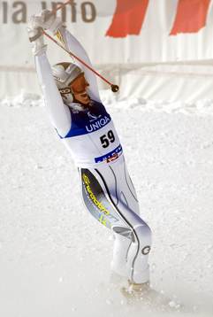  En lycklig världscups-debutant, Jessica Lindell-Vikarby som åkte in på en suverän 7:e plats