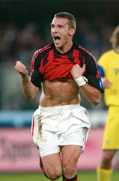  Shevchenko, Milan,  jubel.