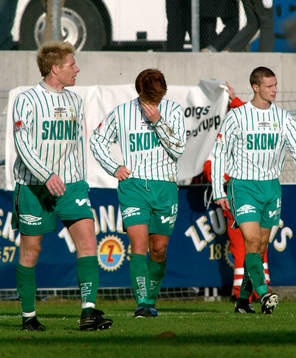  Ola Johansson t.v. , Henrik Larsson och Mats Hedén. 