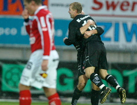 Robert Andersson och Halmstad jublar två gånger i första