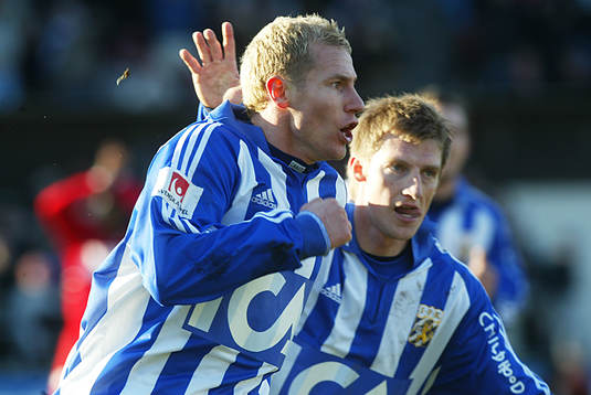  Jonas Henriksson, Göteborg jublar efter mål.
