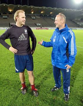 Mikael Dorsin och Sören Åkeby, tränare