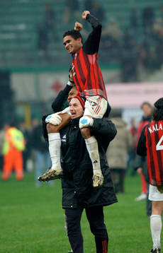  Serginho och Abbiati, Milan, jublar.
