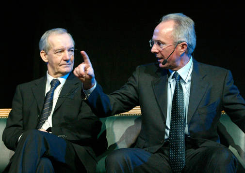 Englands förbundskaptener Tord Grip och Sven-Göran