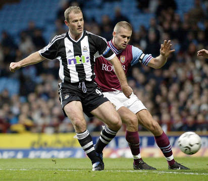  Alan Shearer, Newcastle och Olof Mellberg, Aston villa. 
