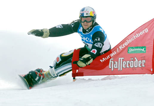 Siegfrid Grabner, Österrike, segrade i pararell slalom