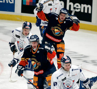 Kristofer Ottosson och Mathias Tjärnqvist jubel