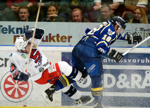 Stefan Bemström, SSK och Anders Huusko, HV 71