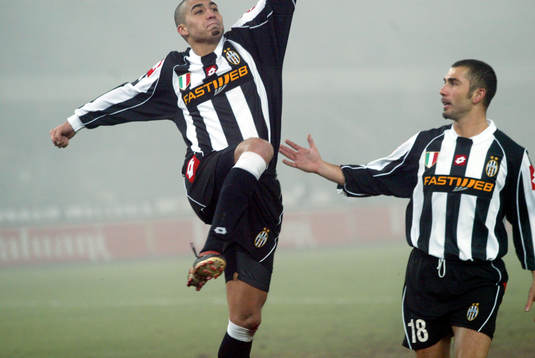  Trezeguet, och Di Vaio, Juventus, jubel.