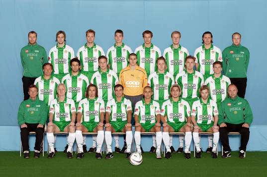 Bakre raden fr v; Lars Eriksson, målvaktstränare, Max Von