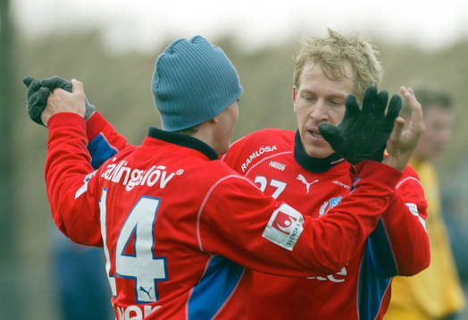 Martin Fribrock och Gustaf Andersson, Helsingborg, Jubel