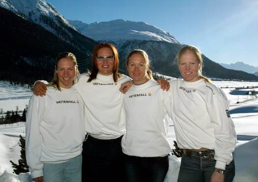 Susanne Ekman, Anja Pärson, Anna Ottosson och Jessica