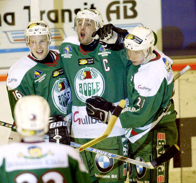 Veteranen Roger Hansson, jubel