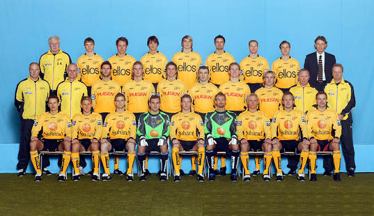 Bakre raden fr v; Ragnar Lundqvist, fys. tränare, Samuel