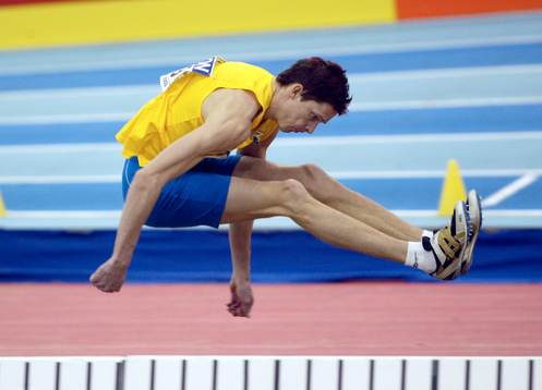 Christian Olsson tog Guld med 17.70 m